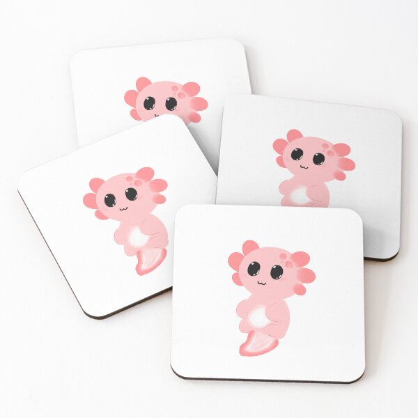 Item preview, Cute kawaii pink puppy eye axolotl designed and sold by Stzacustoms.