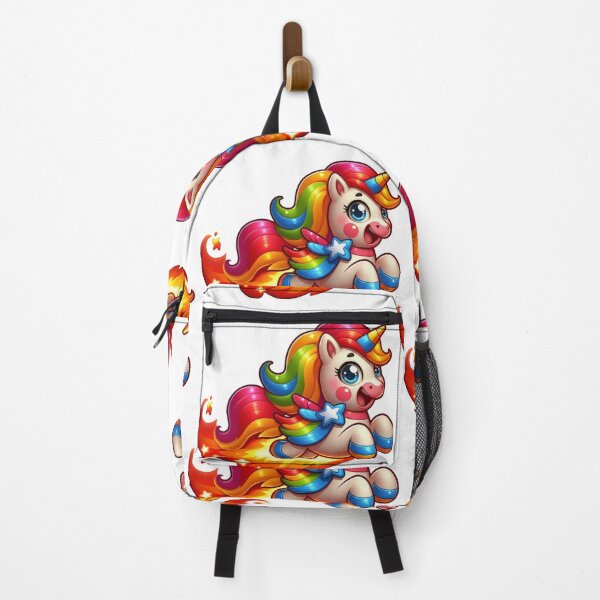Item preview, Flying Unicorn with Rainbow Hair Magical and Colorful Design designed and sold by DibuHumor.