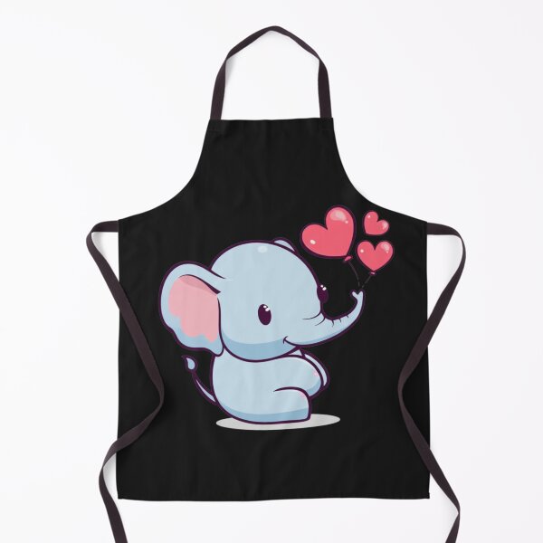 Item preview, Chibi Elephant Blowing Heart Bubbles – Cute Kawaii Funny Elephant Design designed and sold by ColorSplash123.