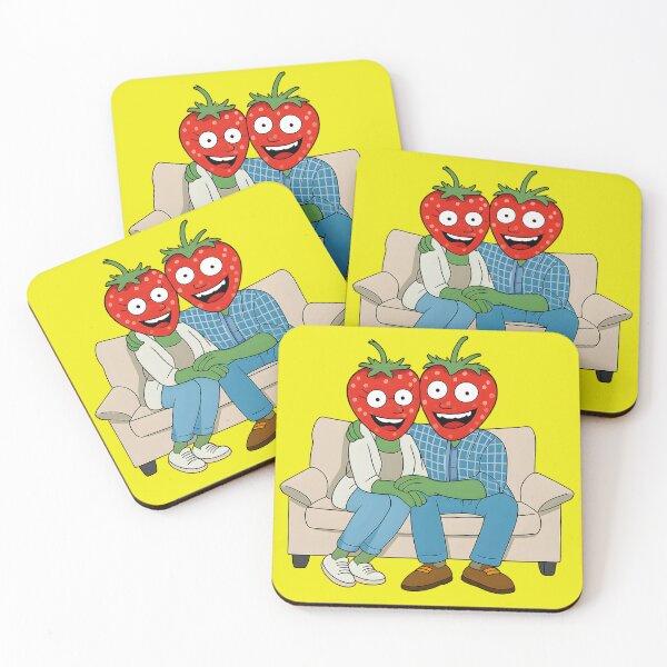 Item preview, Strawberry Couple on the Couch – Fruit Love designed and sold by DataPixelRenzo.