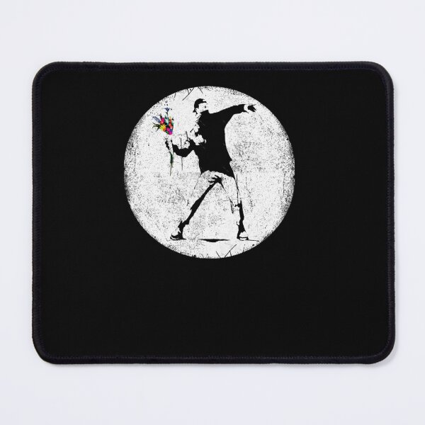 Item preview, Banksy Protester Throwing Flowers designed and sold by idu-suo.