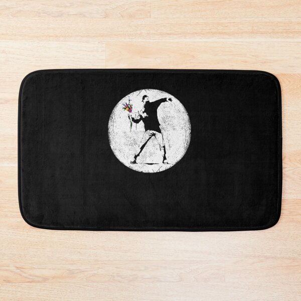 Item preview, Banksy Protester Throwing Flowers designed and sold by idu-suo.