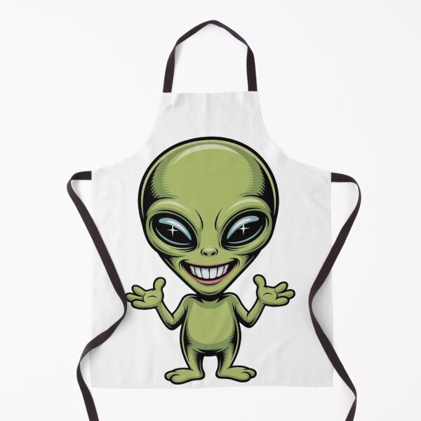 Item preview, Cute Funny Playful Smiling Green Cartoon Alien Space Character designed and sold by OodChillArt.