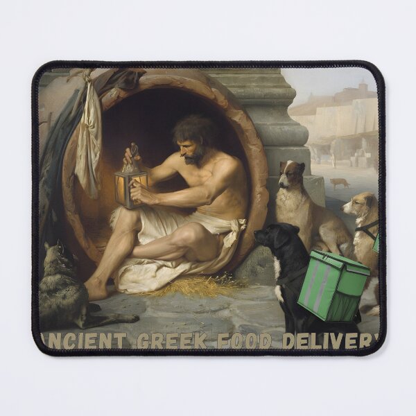 Item preview, Diogenes and the Delivery Dogs | Funny Classical Meme Parody Art designed and sold by The Classics Freak.