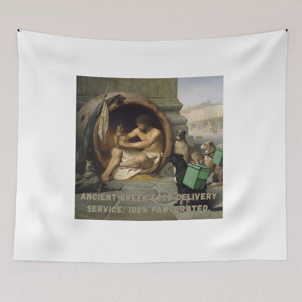 Item preview, Diogenes and the Delivery Dogs | Funny Classical Meme Parody Art designed and sold by The Classics Freak.