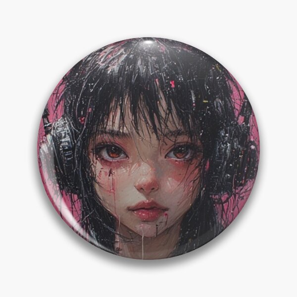 Artikelvorschau, Anime-Mädchen mit schwarzen Kopfhörern im Tempera-Stil entworfen und verkauft von ArtsJulian.