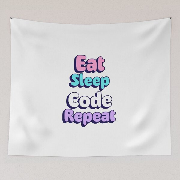 Item preview, Eat Sleep Code Repeat – Funny Programmer Developer Coding Design designed and sold by Ani-24.