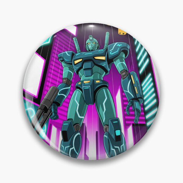 Artikelvorschau, Neon Mecha – Cyberpunk-Roboterkrieger entworfen und verkauft von NeoCrea-Geek.
