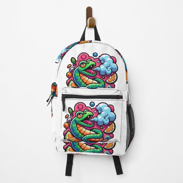 Item preview, Orange Vaping Snake Vibrant Pop Art Design designed and sold by DibuHumor.