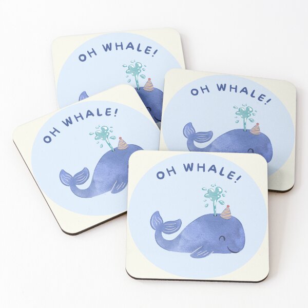 Item preview, Oh Whale! | Funny Whale Illustration Pun Design   designed and sold by SunnyIris.