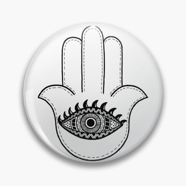 Item preview, Hamsa Hand with Eye – Line Art Protection Symbol designed and sold by PangmulCartoon.