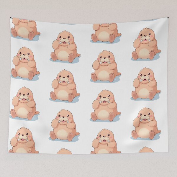 Item preview, Adorable Kawaii Cute Walrus designed and sold by bvdesignart.