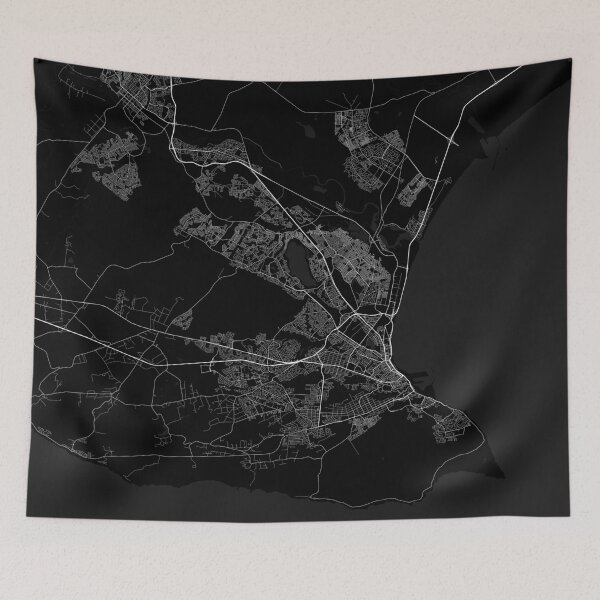 Item preview, Gqeberha City Map of South Africa - Full Moon designed and sold by deMAP.