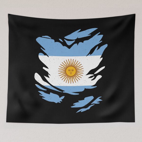 Item preview, RIPPED SHIRT FLAG INSIDE - ARGENTINA - Fans and Teams for Men and Women T-shirt designed and sold by wallsandpatts.
