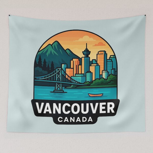 Item preview, Vancouver Skyline - Canada designed and sold by Myra365Art.