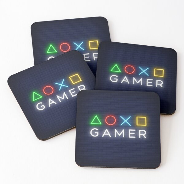 Item preview, Neon Gamer Symbols designed and sold by Kaleidoscope Print.