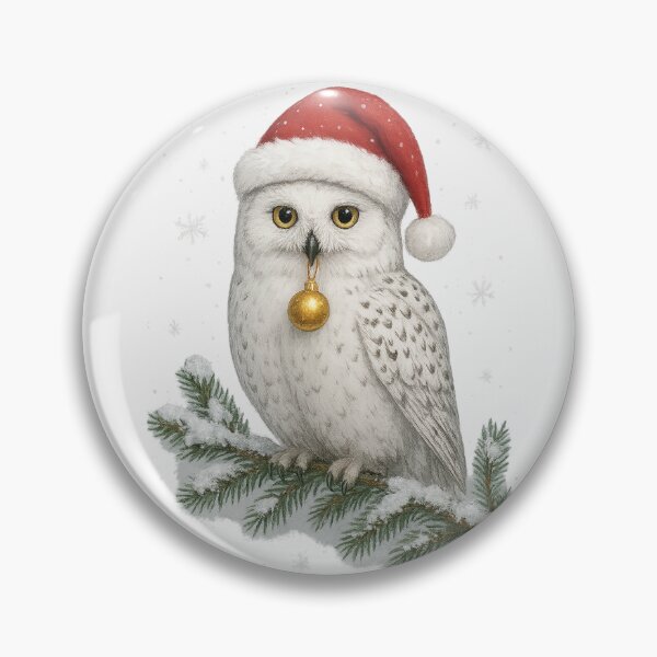 Item preview, Christmas Owl on Festive Branch – Cute Holiday Design designed and sold by CreativeThoughts .