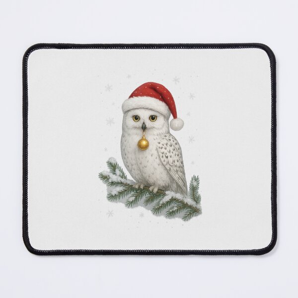 Item preview, Christmas Owl on Festive Branch – Cute Holiday Design designed and sold by CreativeThoughts .