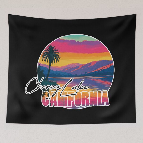 Item preview, Cherry Lake, Tuolumne County, California, Lake sunset designed and sold by Wanderful-roads.