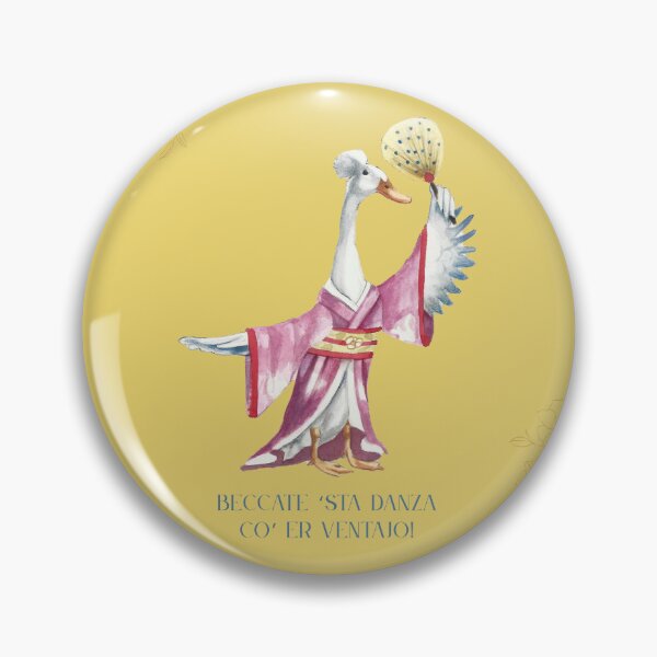 Item preview, Beccate 'sta danza co' er ventajo! Illustrazione oca in Kimono ad acquerello designed and sold by ArcanaAtelier.