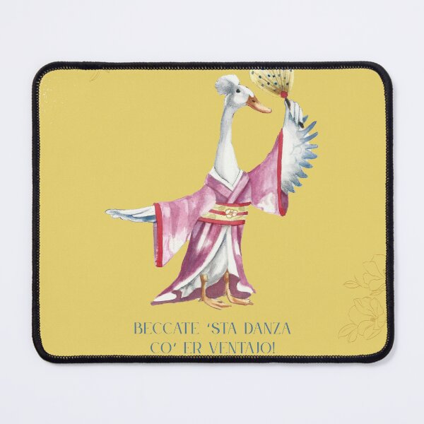 Item preview, Beccate 'sta danza co' er ventajo! Illustrazione oca in Kimono ad acquerello designed and sold by ArcanaAtelier.