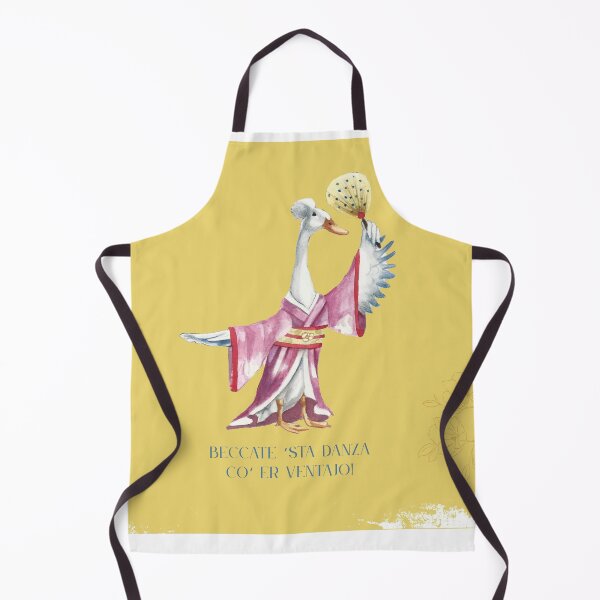 Item preview, Beccate 'sta danza co' er ventajo! Illustrazione oca in Kimono ad acquerello designed and sold by ArcanaAtelier.