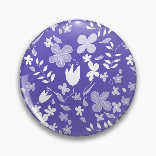 Item preview, Whimsical Modern Floral Pattern on Purple designed and sold by Artistestella.