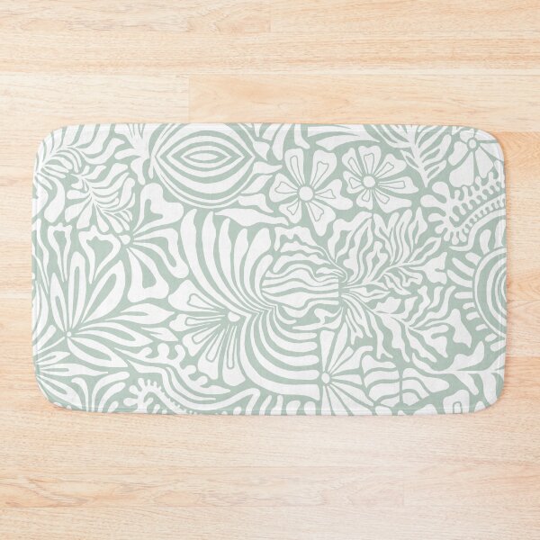Item preview, Ellie-Greenish Hash Grey White designed and sold by Fabricatemyart.