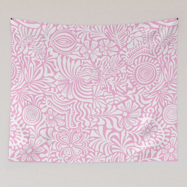 Item preview, Ellie-Fugitive Flamingo- Medium Pink White designed and sold by Fabricatemyart.