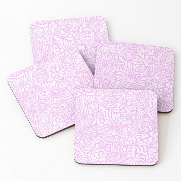 Item preview, Ellie-Light Fuchsia- Soft Light Pink White designed and sold by Fabricatemyart.