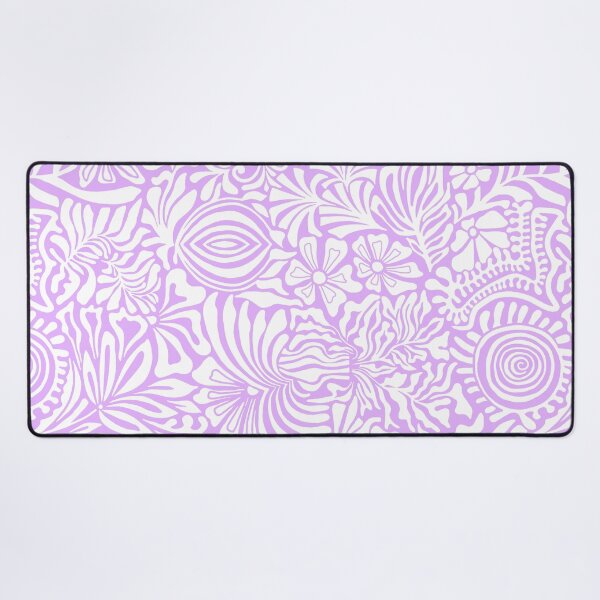 Item preview, Ellie-Light Blueish Magenta- Soft Lilac Lavender White designed and sold by Fabricatemyart.