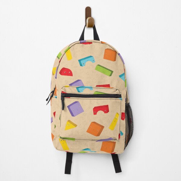 Item preview, Playful Blocks with Faces – Beige Background designed and sold by StelinaBik.