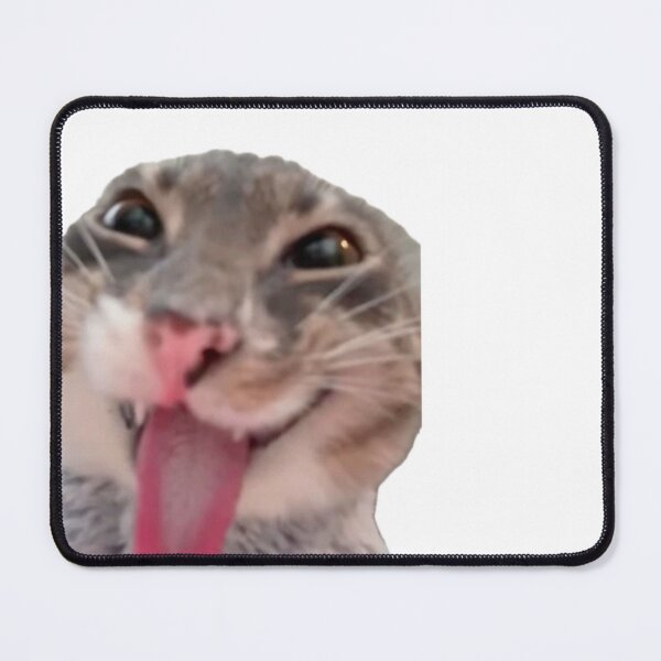 Item preview, Funny Cat with a Stuck Out Tung on White Background designed and sold by serenddy.