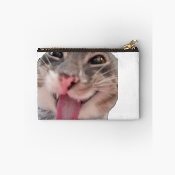 Item preview, Funny Cat with a Stuck Out Tung on White Background designed and sold by serenddy.