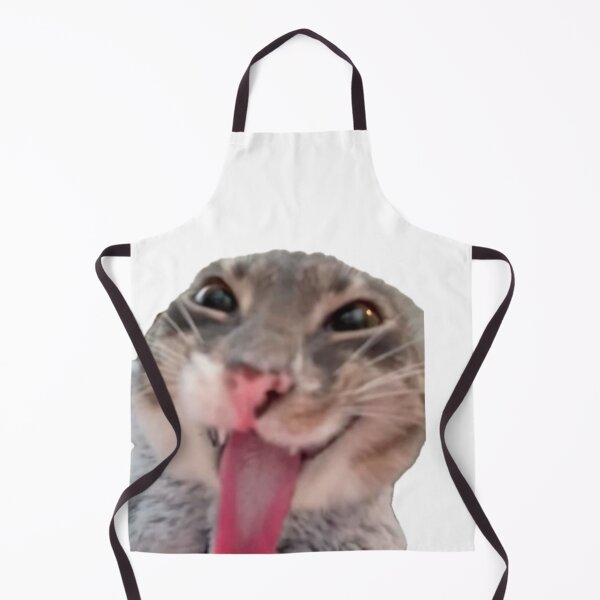 Item preview, Funny Cat with a Stuck Out Tung on White Background designed and sold by serenddy.