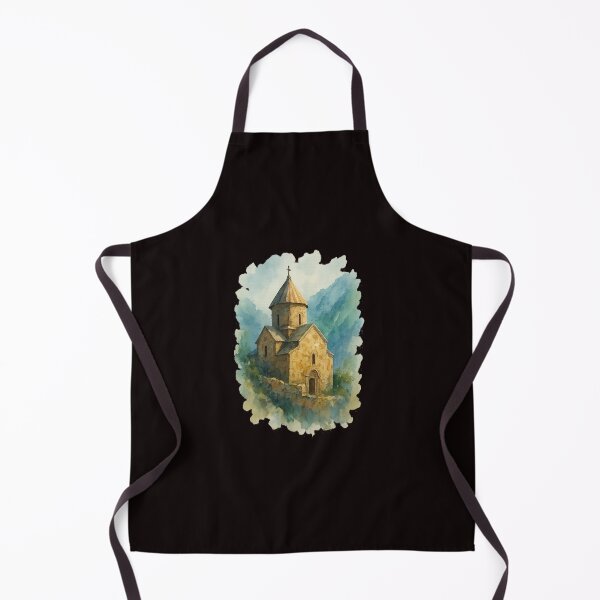 Item preview, Ancient Armenian Monastery in Misty Mountains – Watercolor Illustration designed and sold by Tadeusz1.