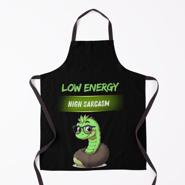 Item preview, Low Energy High Sarcasm – Funny Snake Quote designed and sold by Red White Blue Studio.