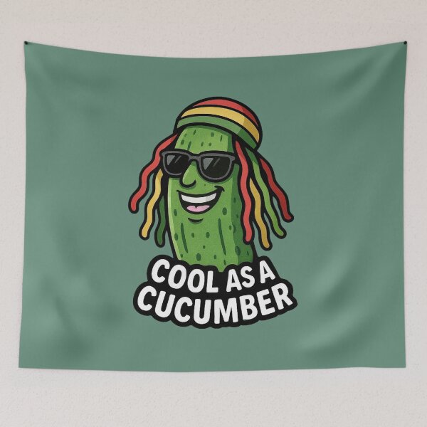 Item preview, Cool as a Cucumber – Funny Rasta designed and sold by Myra365Art.