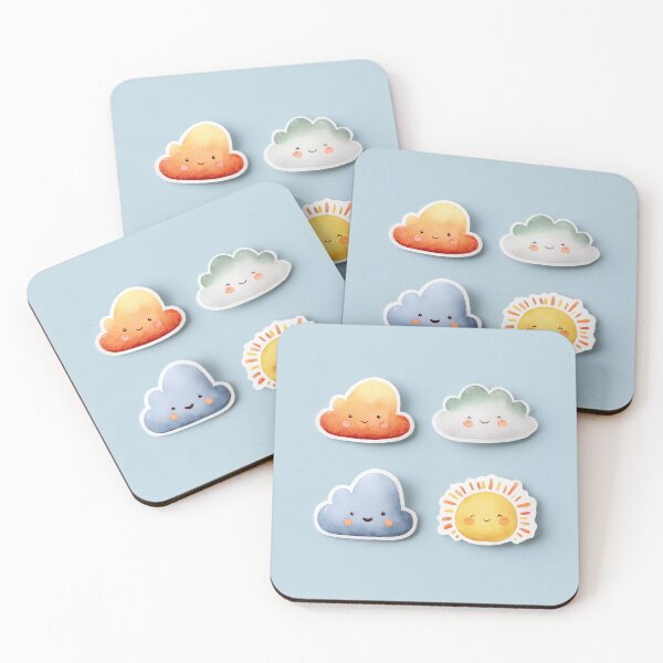 Item preview, Kawaii Cloud and Sun Stickers designed and sold by K@Whimsical cottagecore.