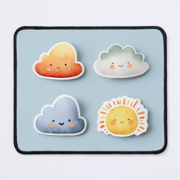 Item preview, Kawaii Cloud and Sun Stickers designed and sold by K@raksnalee.