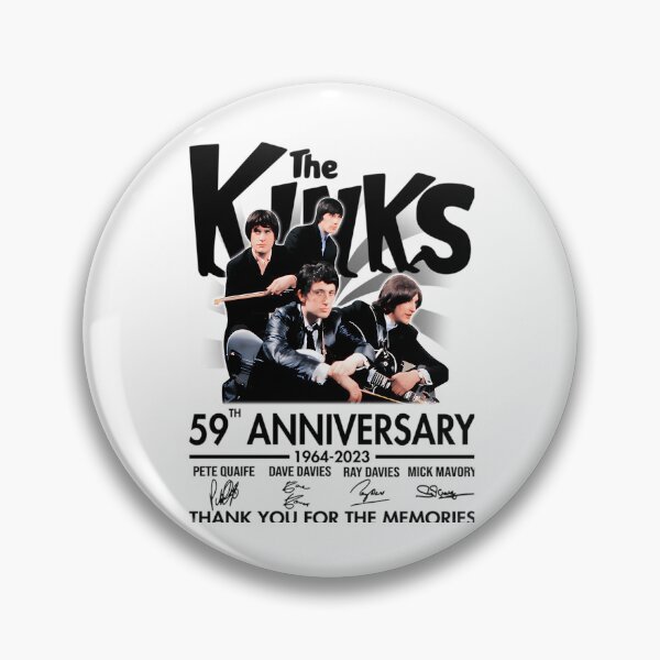 Item preview, The ki.nks 59th anniv.ersary 1964 2023 thank you for the memories white  designed and sold by Damiancross.