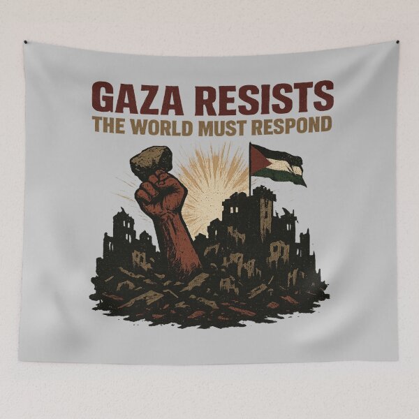 Item preview, Gaza Resists – Solidarity Artwork for Palestine designed and sold by ArthUpscale.