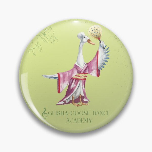 Item preview, Gheisha Goose Dance Academy- Illustrazione ad acquerello di oca che danza designed and sold by ArcanaAtelier.