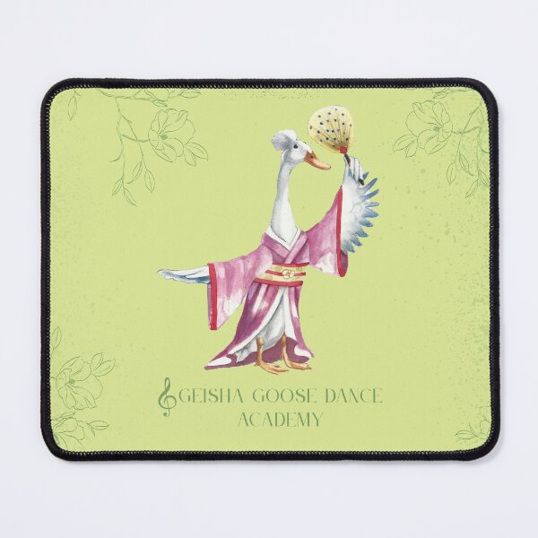 Item preview, Gheisha Goose Dance Academy- Illustrazione ad acquerello di oca che danza designed and sold by ArcanaAtelier.