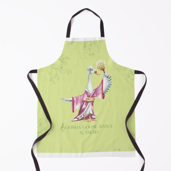 Item preview, Gheisha Goose Dance Academy- Illustrazione ad acquerello di oca che danza designed and sold by ArcanaAtelier.