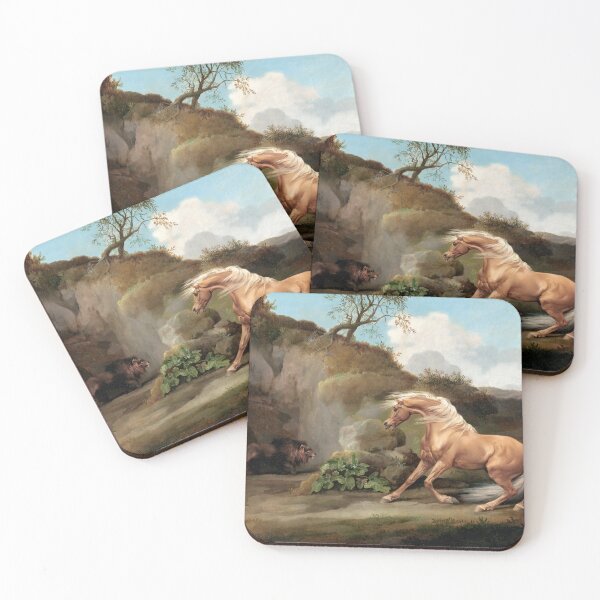 Item preview, Horse Frightened by a Lion 1762-1768 George Stubbs - British Animal Painting designed and sold by Under-TheTable.