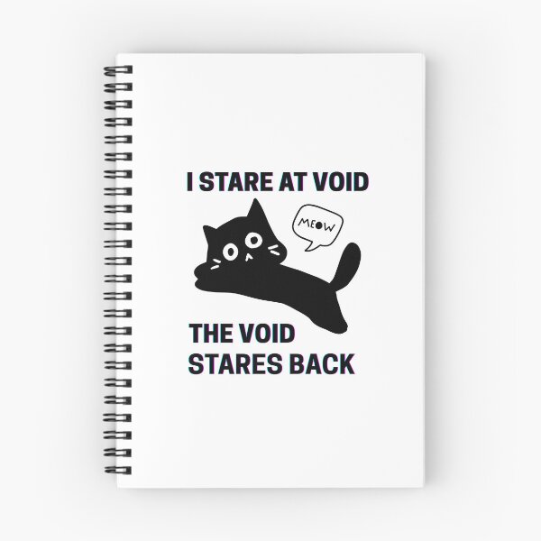 Item preview, I Stare at the Void, The Void Stares Back – Funny Black Cat Design designed and sold by Shanyacreates.