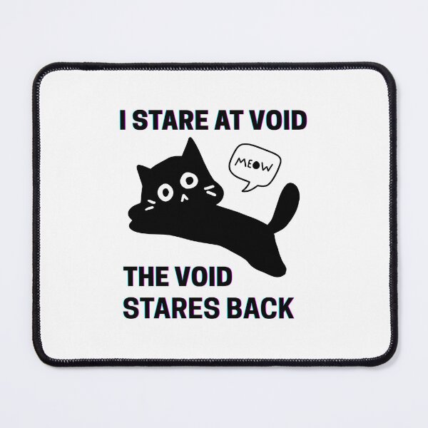 Item preview, I Stare at the Void, The Void Stares Back – Funny Black Cat Design designed and sold by Shanyacreates.