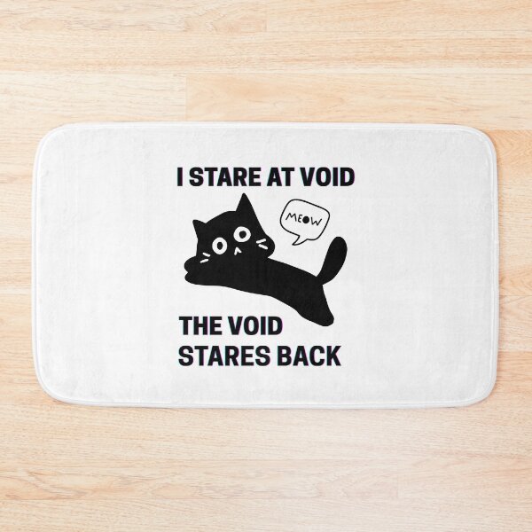Item preview, I Stare at the Void, The Void Stares Back – Funny Black Cat Design designed and sold by Shanyacreates.