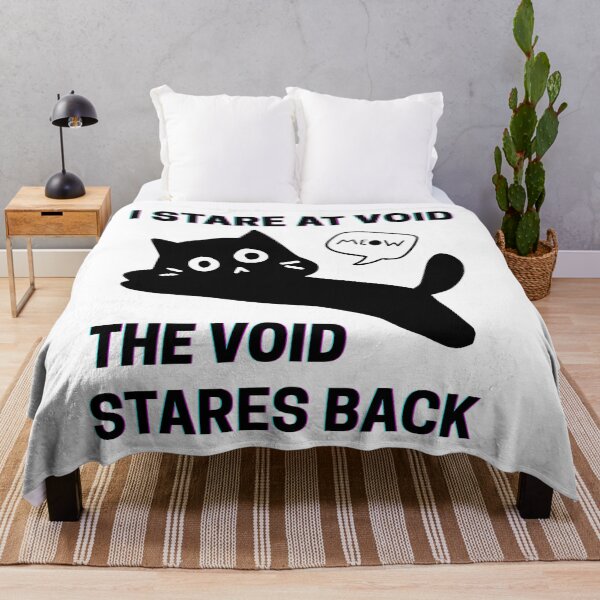 Item preview, I Stare at the Void, The Void Stares Back – Funny Black Cat Design designed and sold by Shanyacreates.